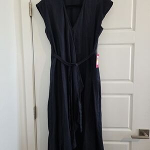 Vince Camuto Navy Midi Dress